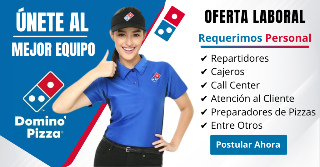 EMPLEOS EN PIZZERIA, EMPLEOS DOMINO´S PIZZA, Empleos en Guatemala, Trabajos en Colombia Dominos Pizza, Empleos Mexico Domino's