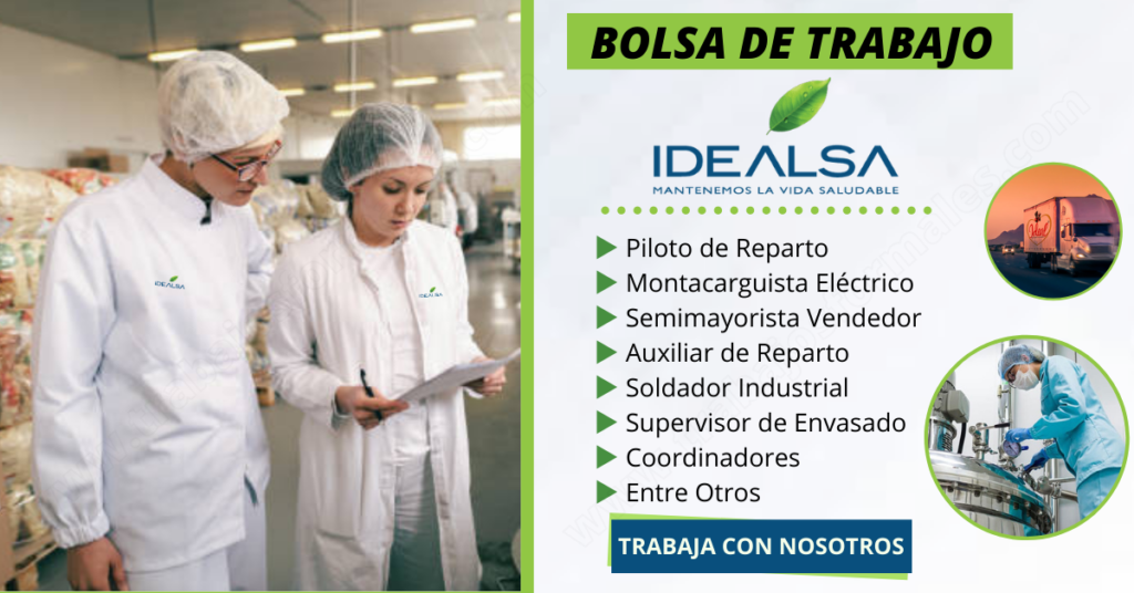 BOLSA DE TRABAJO EN GUATEMALA, EMPLEOS EN GUATEMALA, TRABAJA EN GUATEMALA, IDEALSA, ALIMENTOS IDEALSA