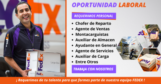 trabaja en fedex, empleos en fedex, CONVOCATORIA DE FEDEX, fedex mexico, fedex peru, fedex guatemala