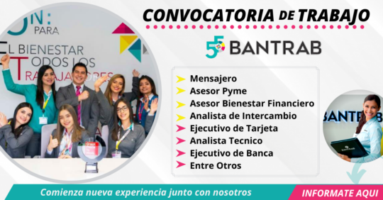 EMPLEOS EN GUATEMALA, TRABAJA EN BANTRAB, BANCO DE TRABAJADORES EN GUATEMALA BUSCA PERSONAL, EMPLEOS EN BANTRAB, EMPLEOS DE GUATEMALA 2021