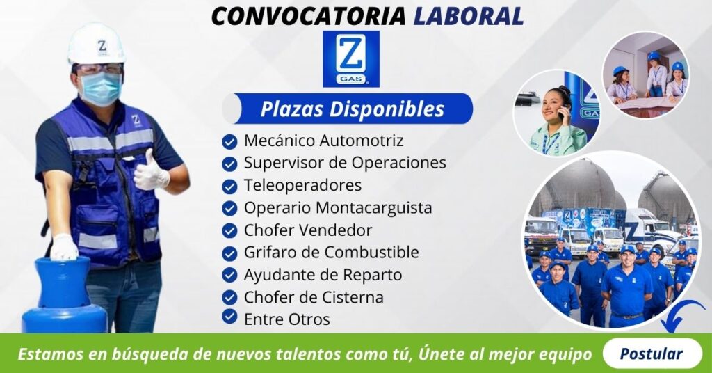 CONVOCATORIA LABORAL EN ZETAGAS, EMPLEOS EN ZETA GAS, TRABAJOS EN ZETAGAS, ZETAGAS TRABAJA CON NOSOTROS