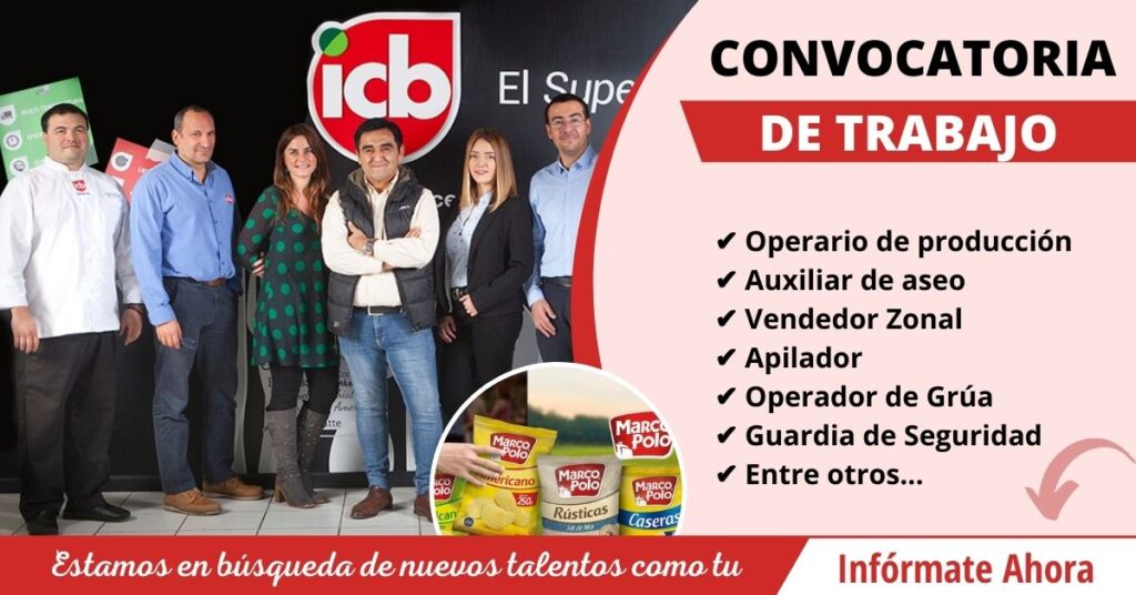 ICB EMPRESA DE DISTRIBUCION DE ALIMENTOS, TRABAJA EN ICB, EMPLEOS EN CHILE, TRABAJO PARA CHILENOS
