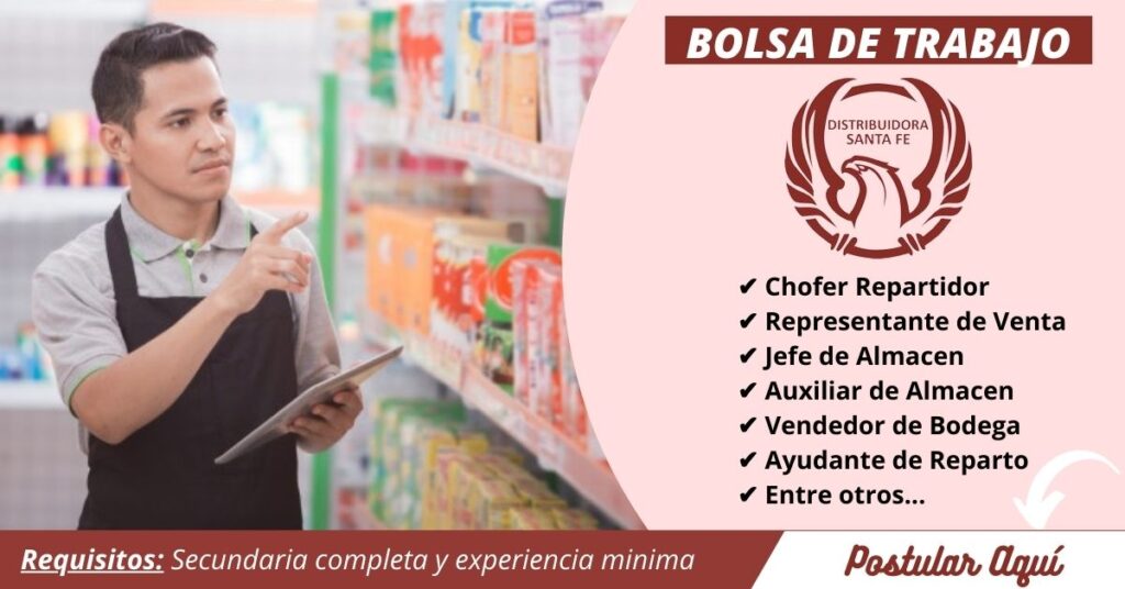 CONVOCATORIA EN DISTRIBUIDORA SANTA FE