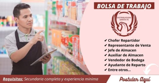 CONVOCATORIA EN DISTRIBUIDORA SANTA FE