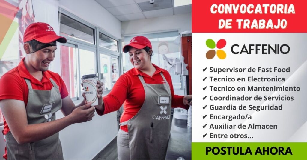 CONVOCATORIA DE CAFFENIO, TRABAJA CON NOSTROS EN CAFFENIO