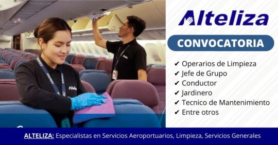 EMPLEOS EN ALTELIZA, EMPLEOS DE OPERARIOS DE LIMPIEZA, TRABAJOS EN LIMPIEZA,ALTA TECNOLOGIA EN LIMPIEZA SAC
