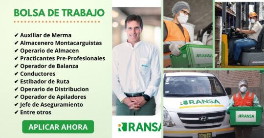 CONVOCATORIA DE TRABAJO RANSA COMERCIAL, EMPLEOS EN RANSA
