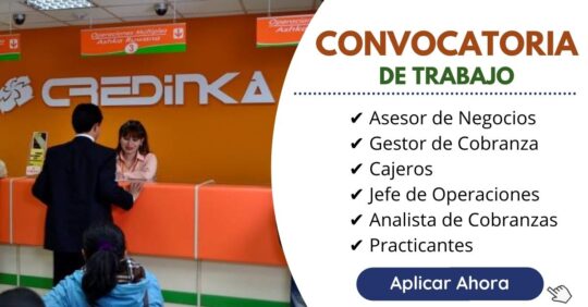 EMPLEOS EN FINANCIERA CREDINKA