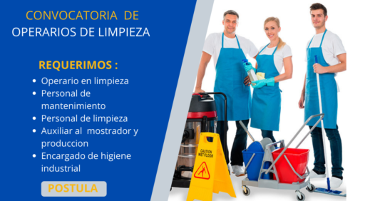 CONVOCATORIA EN LIMPIEZA