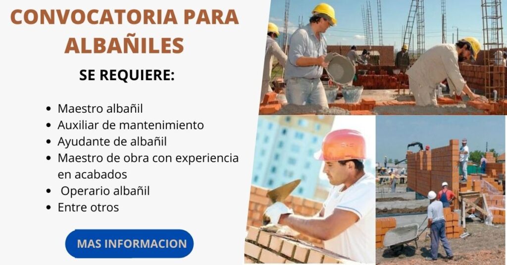 CONVOCATORIA DE MAESTRO DE OBRAS