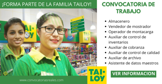 CONVOCATORIA DE TAILOY