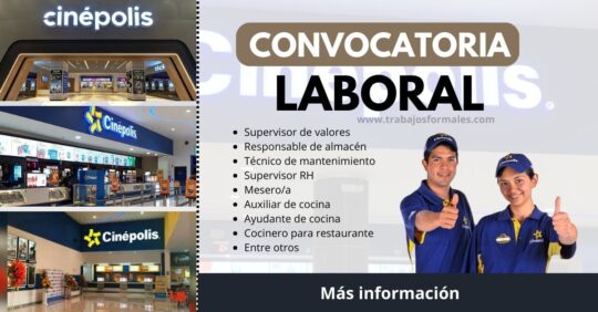 Trabaja en cinepolis, oferta laboral en cinepolis, trabaja con cinepolis, trabajos en cinepolis, cinepolis trabajo, cinepolis part-time, trabajar en cinepolis
