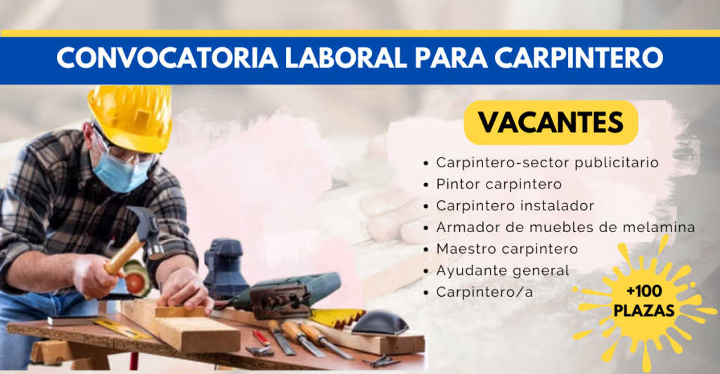 trabajos para carpinteros, empleos para carpinteros